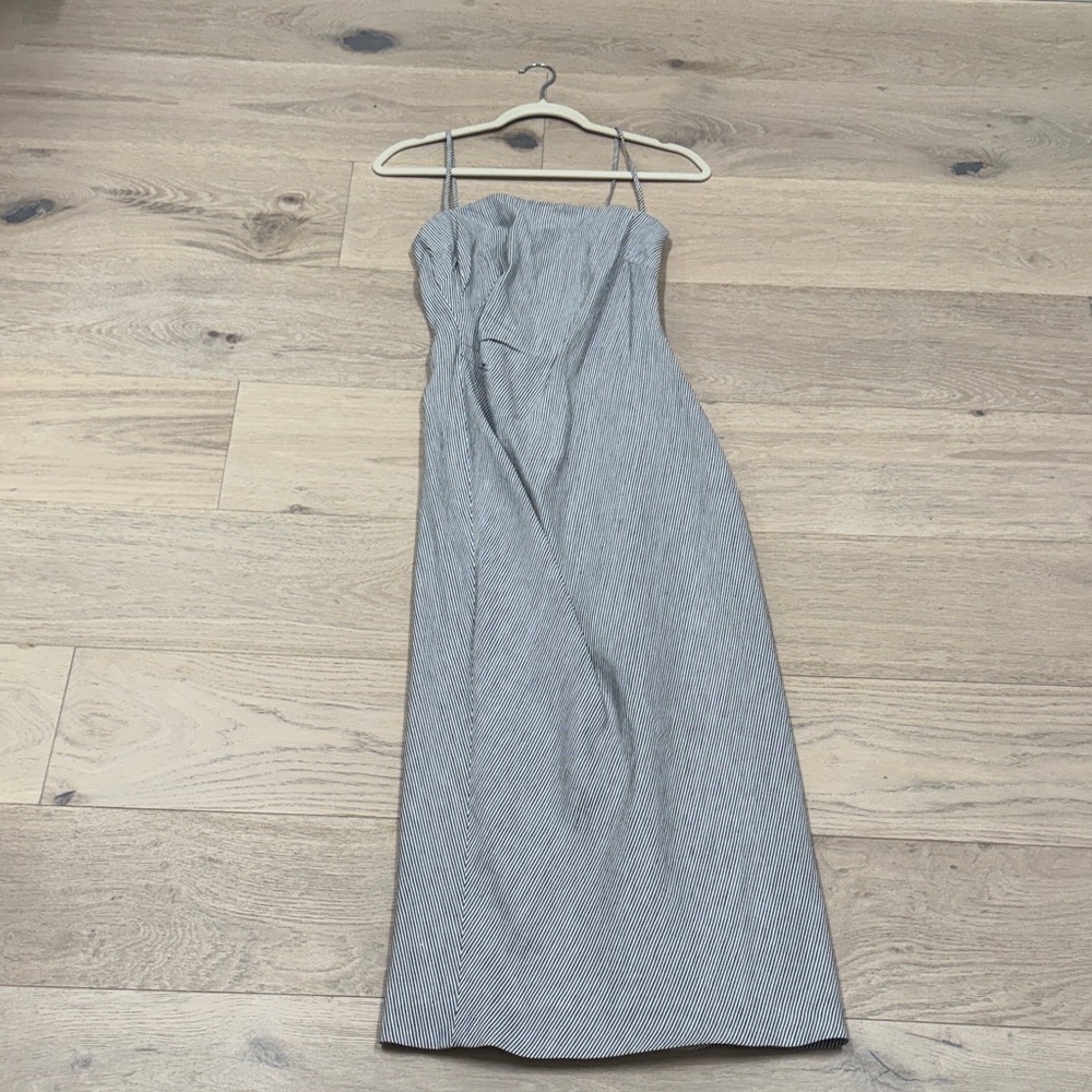 Vince Striped Gray Maxi Dress